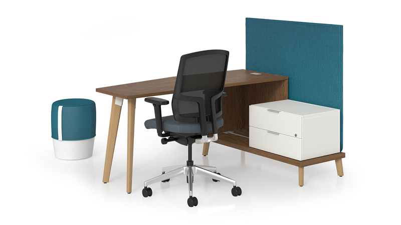 stad workstation with pouf