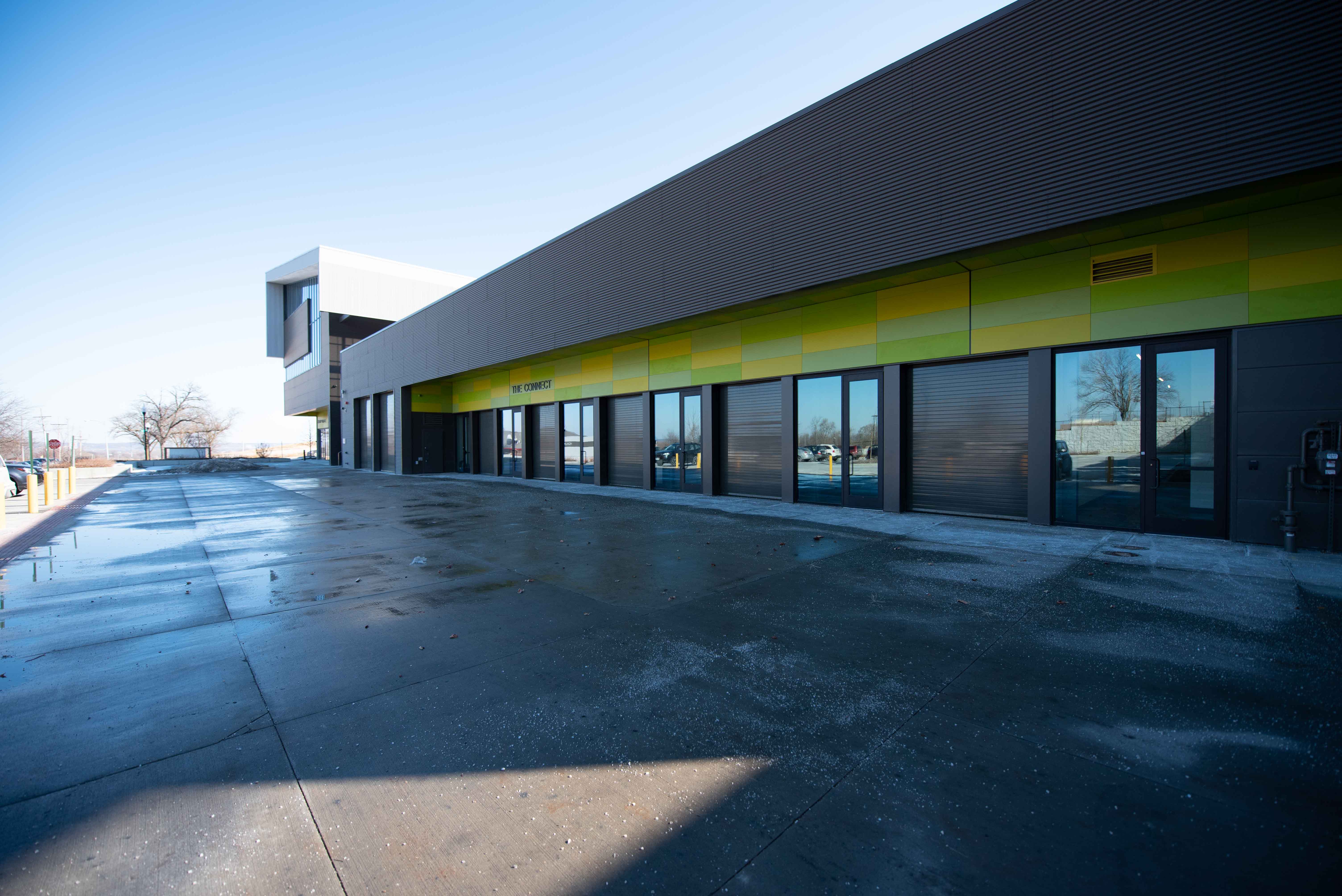 Exterior photograph of The Connect at Highlander Accelerator in Omaha, Nebraska.