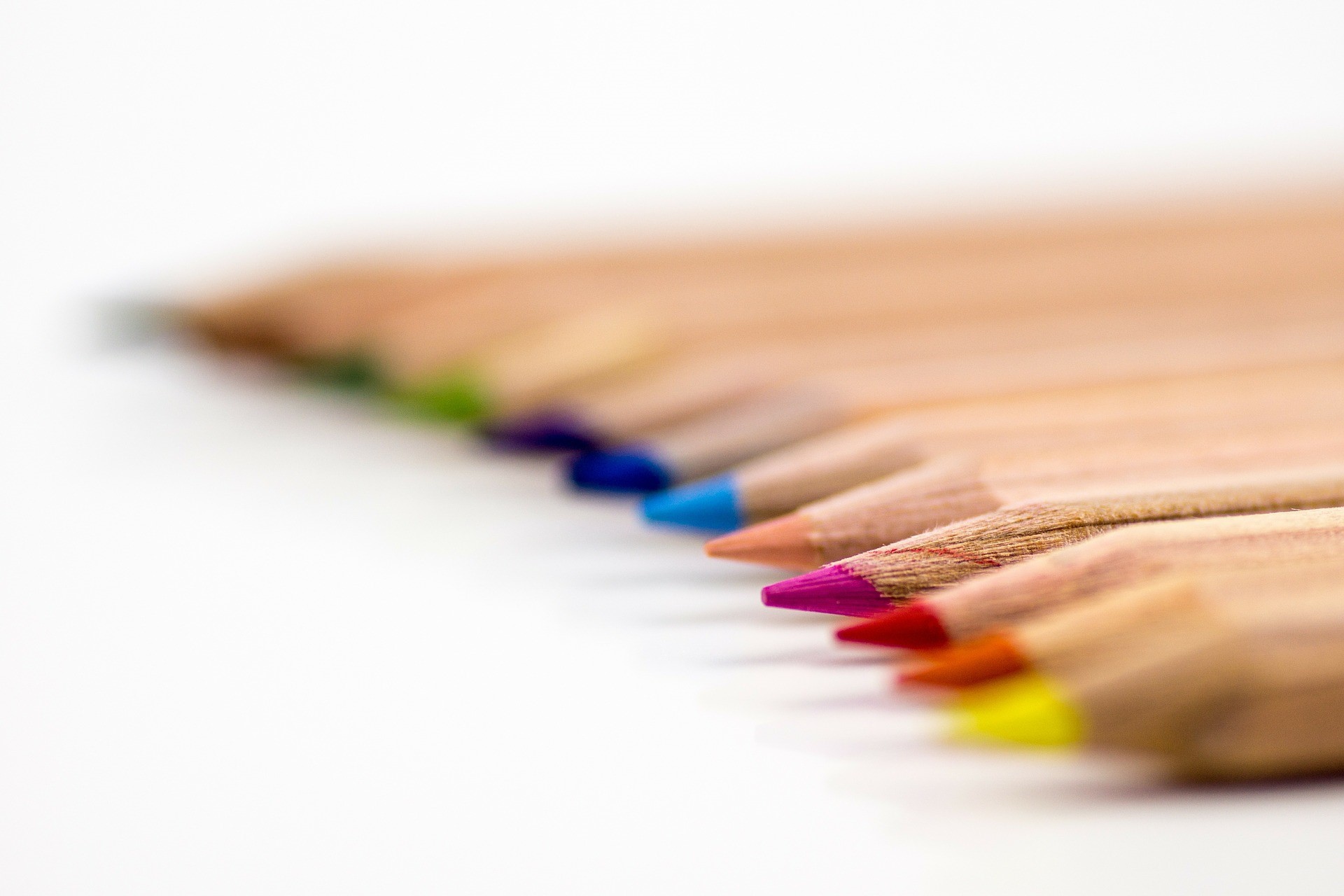 A photograph of a selection of coloring pencils